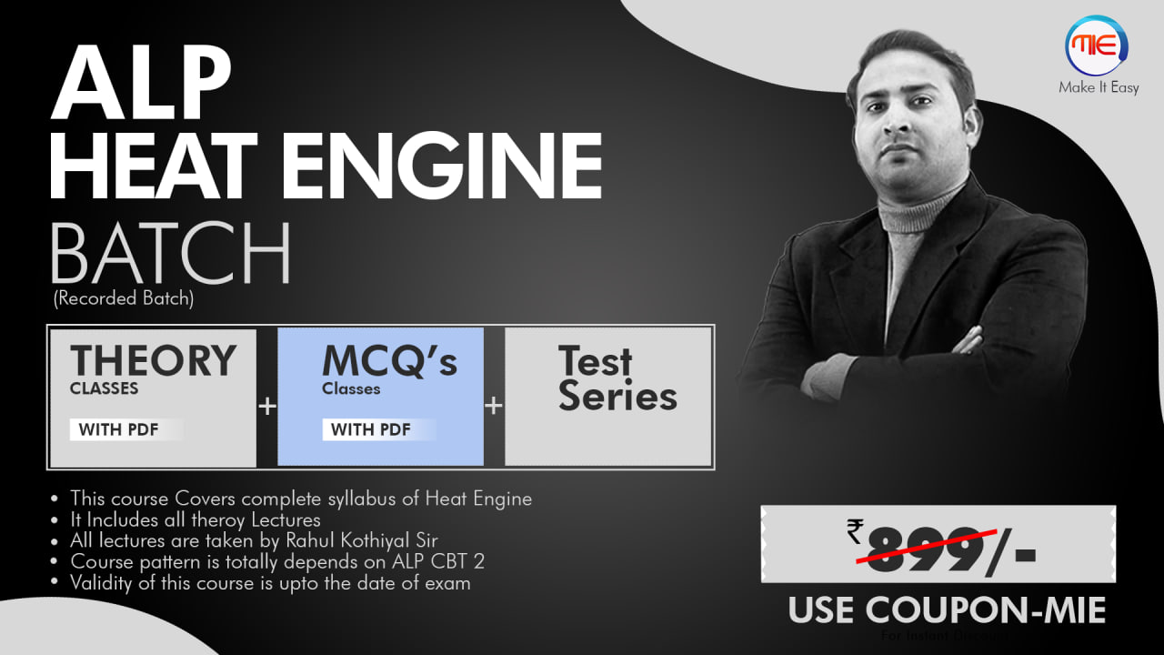 ALP CBT 2 Heat Engine Complete Course | Theory, MCQs & Test Series Batch